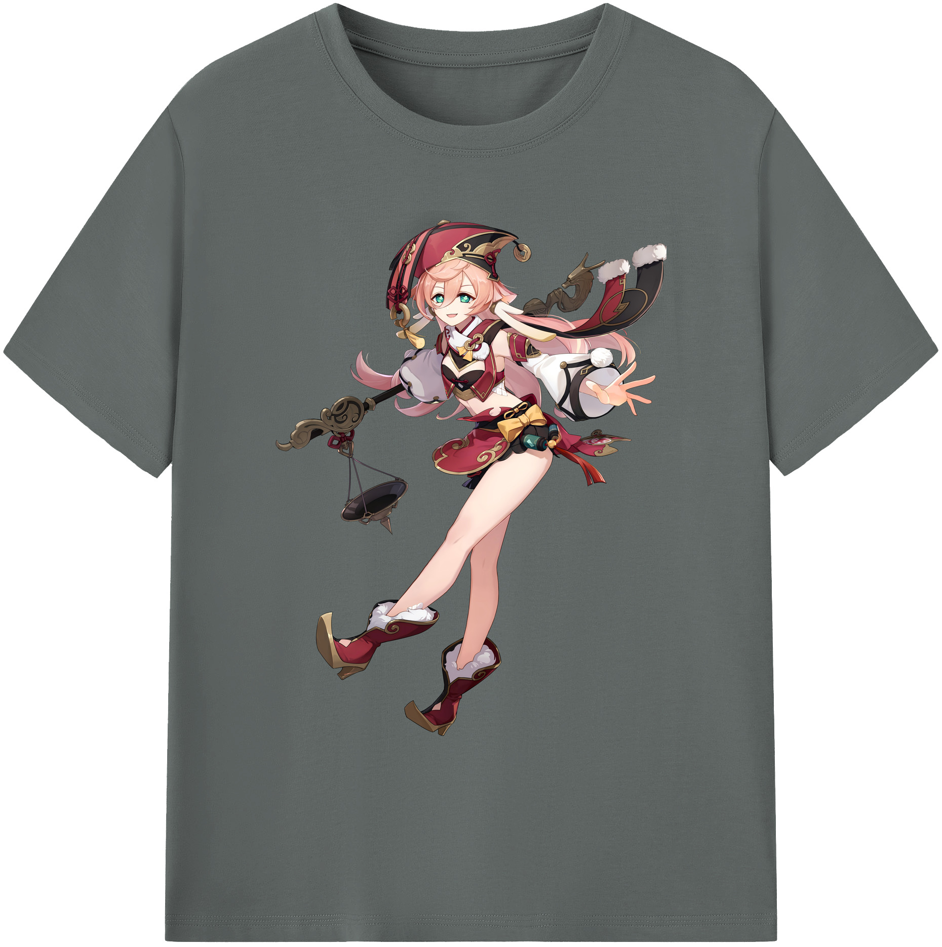 げんし神 ヤンフェイ genshin Yanfei 綿100％ メンズ半袖Tシャツ｜肌触りやわらか＆通気性